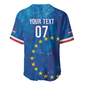 Cape Verde Tubaroes Azuis Custom Baseball Jersey Break The Waves - African Pride