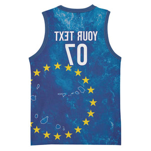 Cape Verde Tubaroes Azuis Custom Basketball Jersey Break The Waves - African Pride
