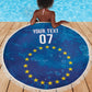 Cape Verde Tubaroes Azuis Custom Beach Blanket Break The Waves - African Pride