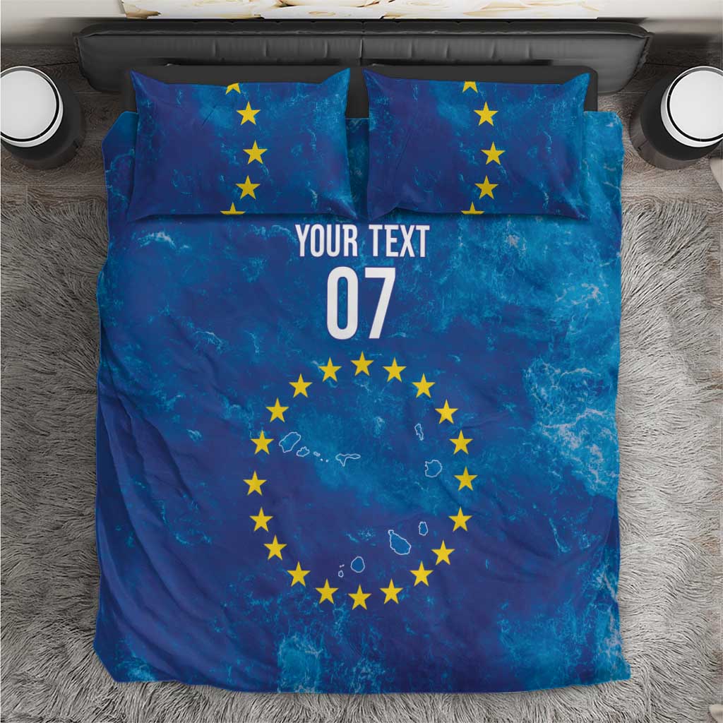 Cape Verde Tubaroes Azuis Custom Bedding Set Break The Waves - African Pride