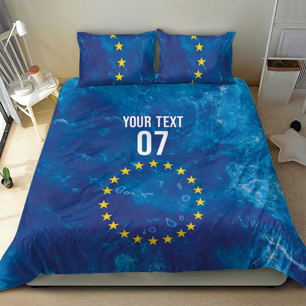 Cape Verde Tubaroes Azuis Custom Bedding Set Break The Waves - African Pride