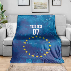 Cape Verde Tubaroes Azuis Custom Blanket Break The Waves - African Pride