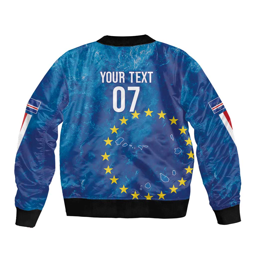 Cape Verde Tubaroes Azuis Custom Bomber Jacket Break The Waves - African Pride