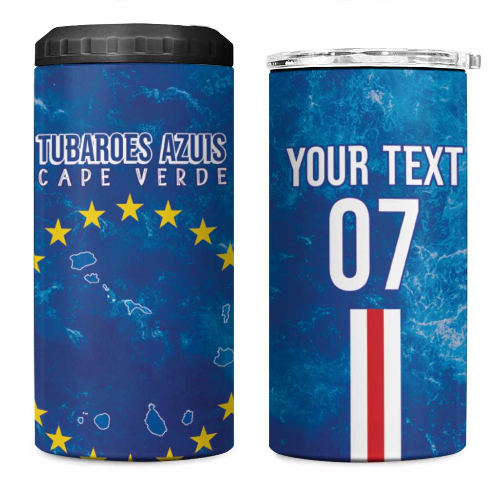 Cape Verde Tubaroes Azuis 4 in 1 Can Cooler Tumbler Break The Waves - African Pride