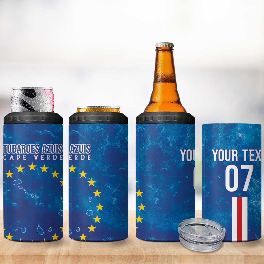 Cape Verde Tubaroes Azuis 4 in 1 Can Cooler Tumbler Break The Waves - African Pride