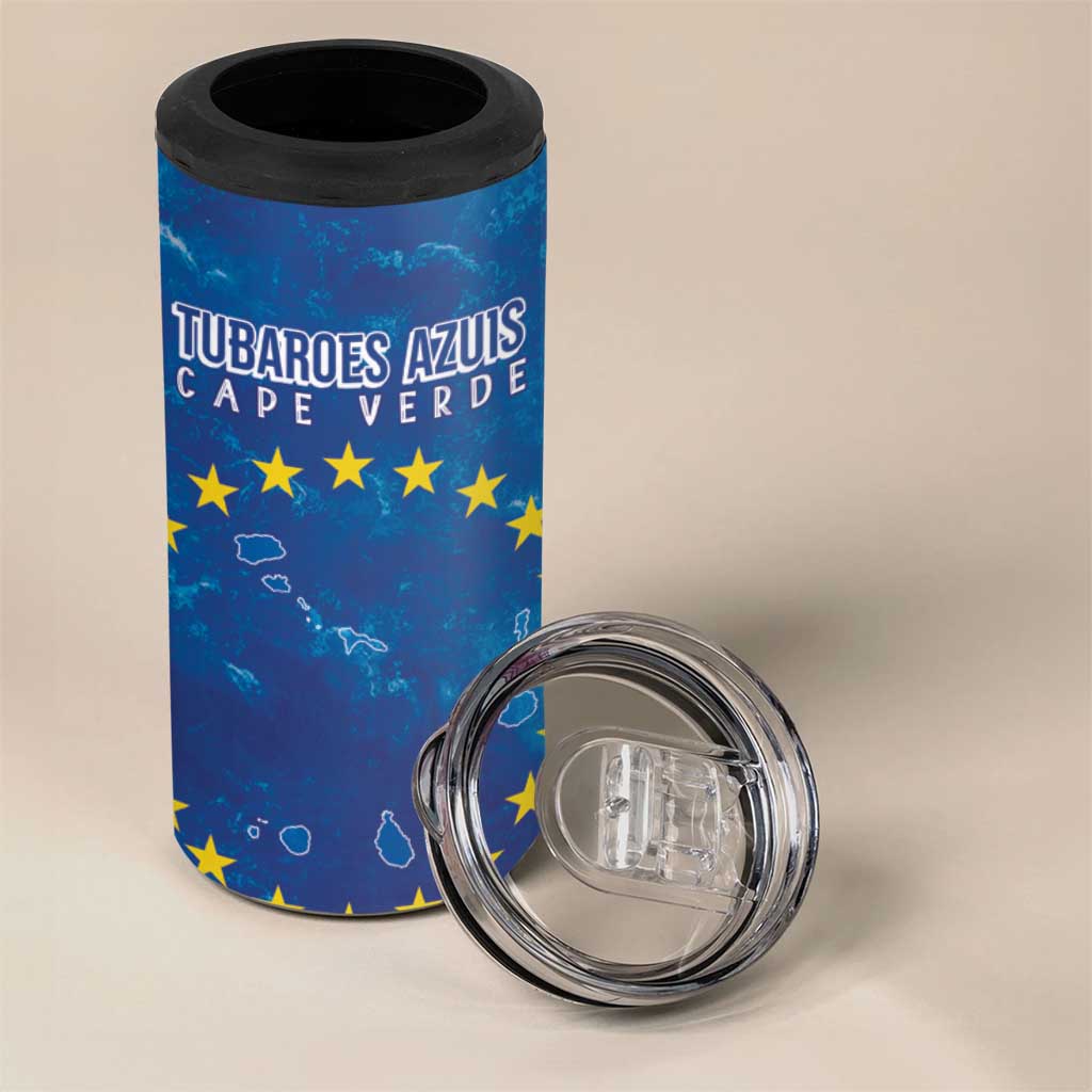 Cape Verde Tubaroes Azuis 4 in 1 Can Cooler Tumbler Break The Waves - African Pride