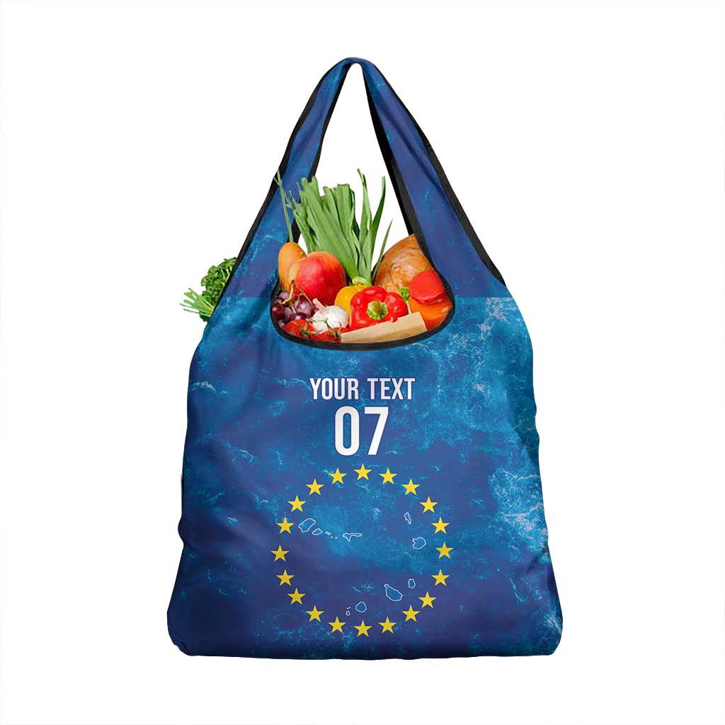 Cape Verde Tubaroes Azuis Custom Grocery Bag Break The Waves - African Pride