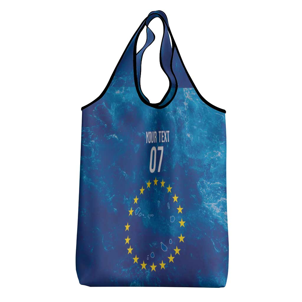 Cape Verde Tubaroes Azuis Custom Grocery Bag Break The Waves - African Pride