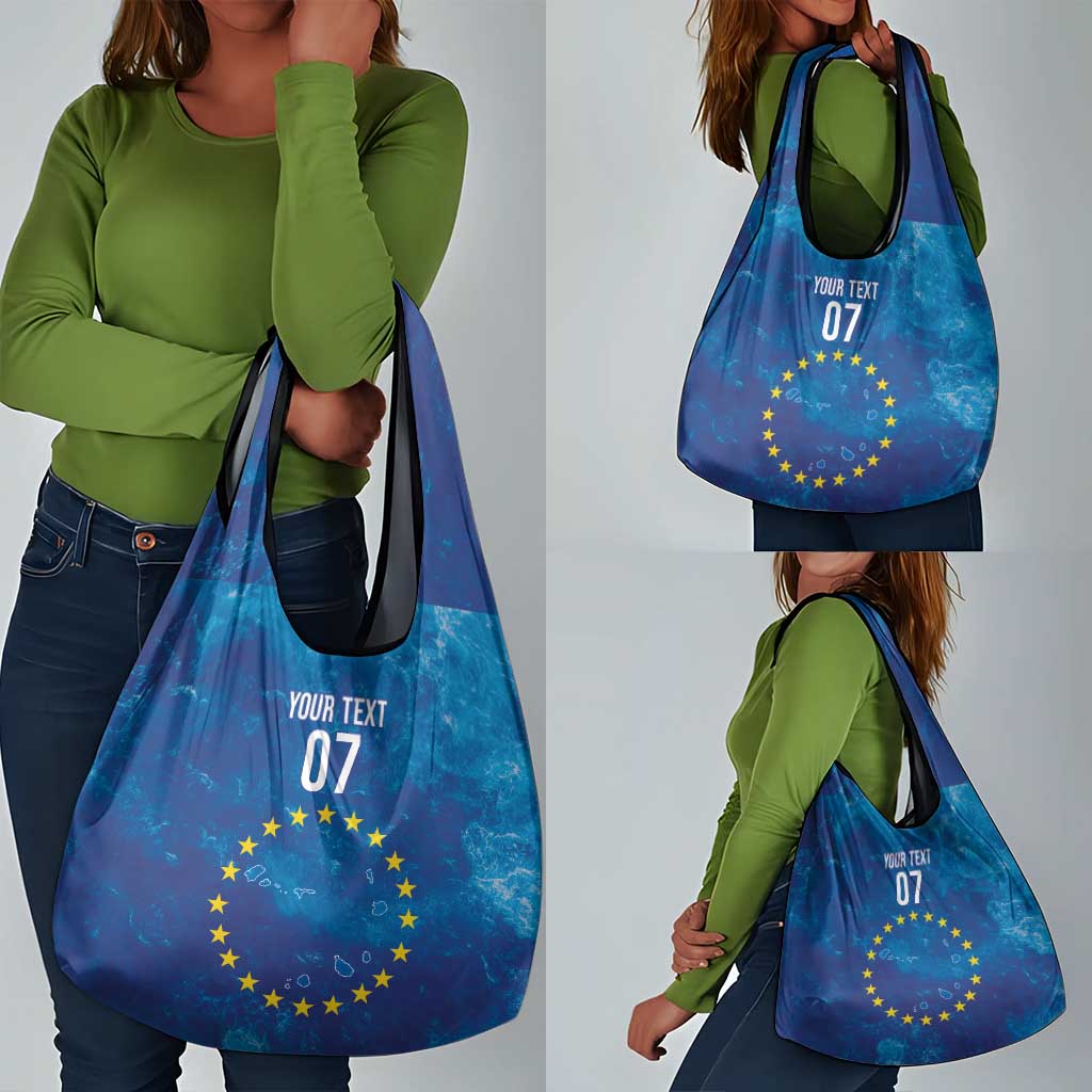Cape Verde Tubaroes Azuis Custom Grocery Bag Break The Waves - African Pride