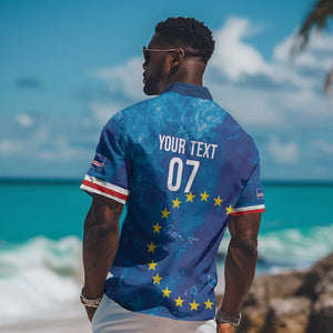 Cape Verde Tubaroes Azuis Custom Hawaiian Shirt Break The Waves - African Pride