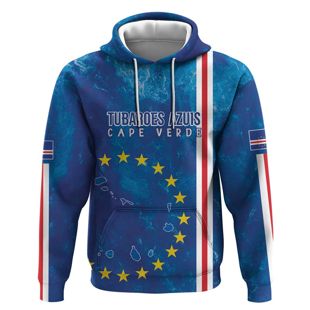 Cape Verde Tubaroes Azuis Custom Hoodie Break The Waves - African Pride