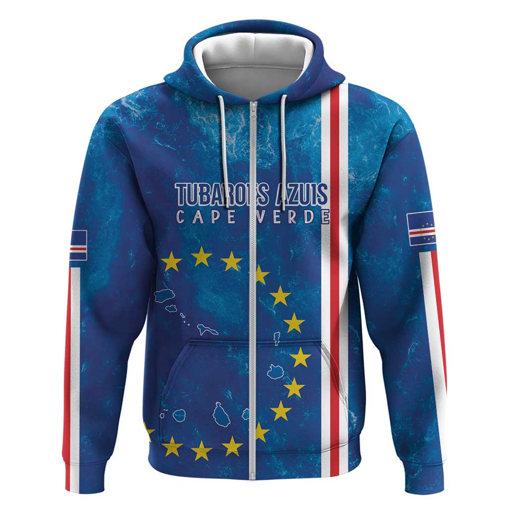 Cape Verde Tubaroes Azuis Custom Hoodie Break The Waves - African Pride