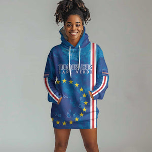 Cape Verde Tubaroes Azuis Custom Hoodie Dress Break The Waves - African Pride