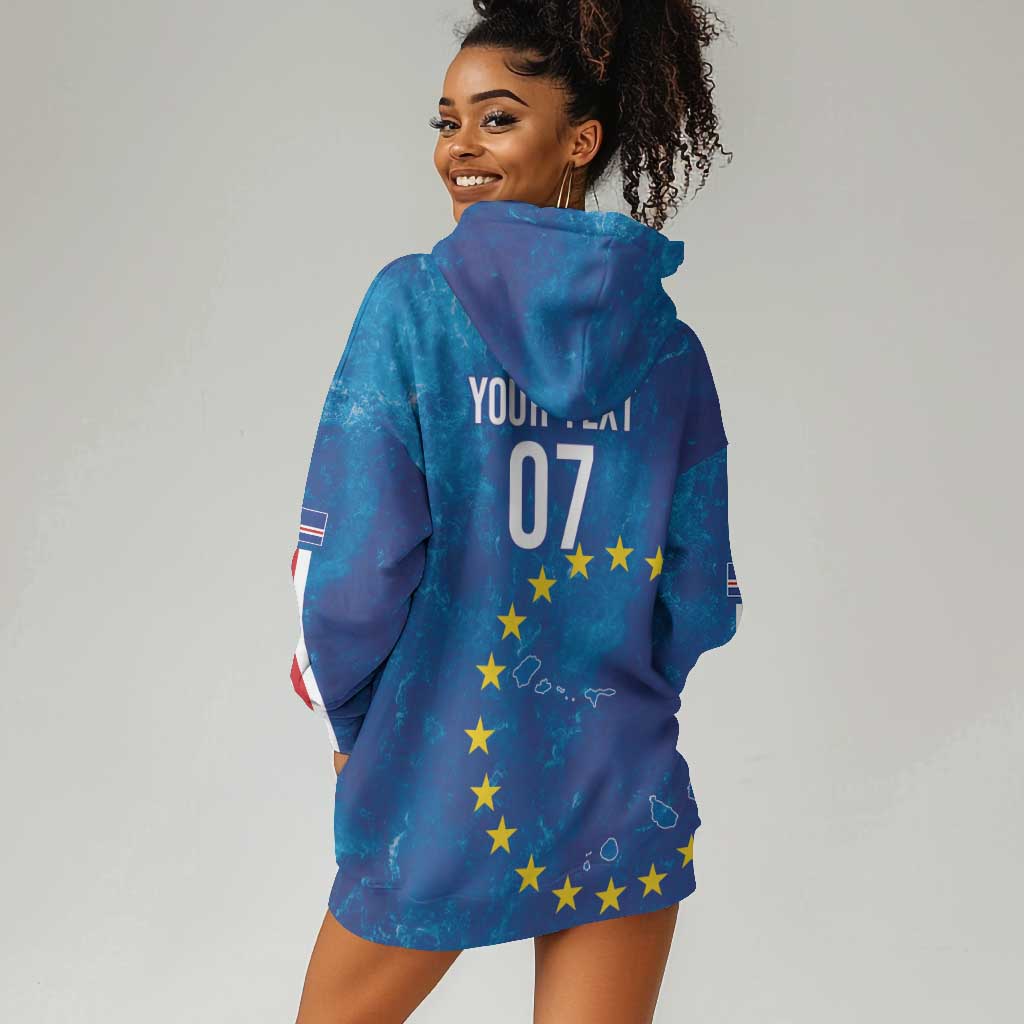 Cape Verde Tubaroes Azuis Custom Hoodie Dress Break The Waves - African Pride