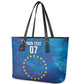 Cape Verde Tubaroes Azuis Custom Leather Tote Bag Break The Waves - African Pride