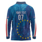 Cape Verde Tubaroes Azuis Custom Long Sleeve Polo Shirt Break The Waves - African Pride