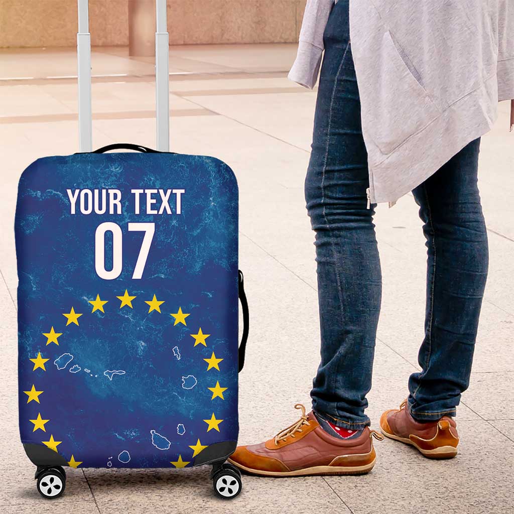 Cape Verde Tubaroes Azuis Custom Luggage Cover Break The Waves - African Pride