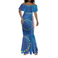 Cape Verde Tubaroes Azuis Custom Mermaid Dress Break The Waves - African Pride