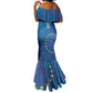 Cape Verde Tubaroes Azuis Custom Mermaid Dress Break The Waves - African Pride
