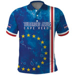 Cape Verde Tubaroes Azuis Custom Polo Shirt Break The Waves - African Pride