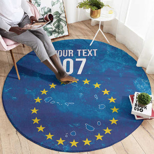 Cape Verde Tubaroes Azuis Custom Round Carpet Break The Waves - African Pride