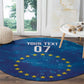 Cape Verde Tubaroes Azuis Custom Round Carpet Break The Waves - African Pride
