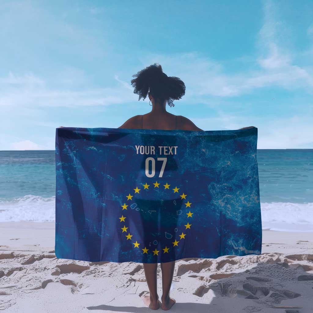 Cape Verde Tubaroes Azuis Custom Sarong Break The Waves - African Pride