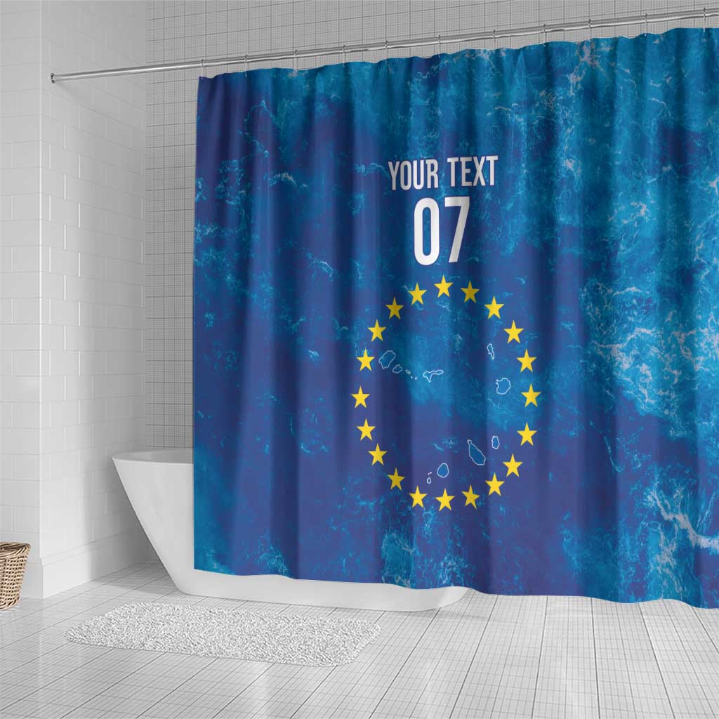 Cape Verde Tubaroes Azuis Custom Shower Curtain Break The Waves - African Pride