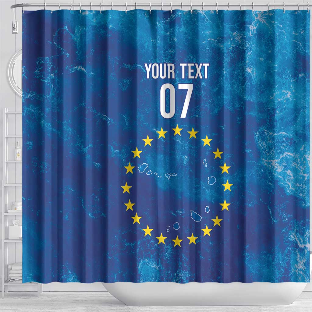Cape Verde Tubaroes Azuis Custom Shower Curtain Break The Waves - African Pride