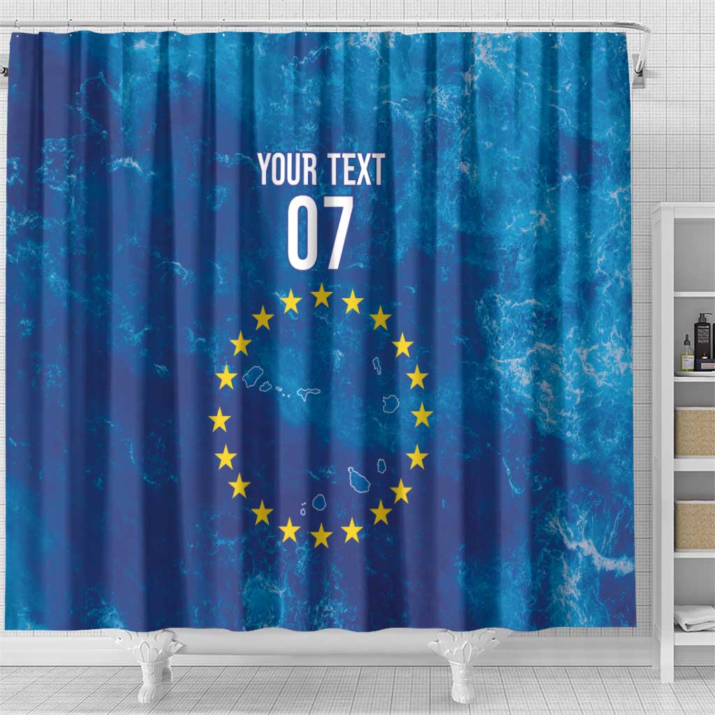 Cape Verde Tubaroes Azuis Custom Shower Curtain Break The Waves - African Pride