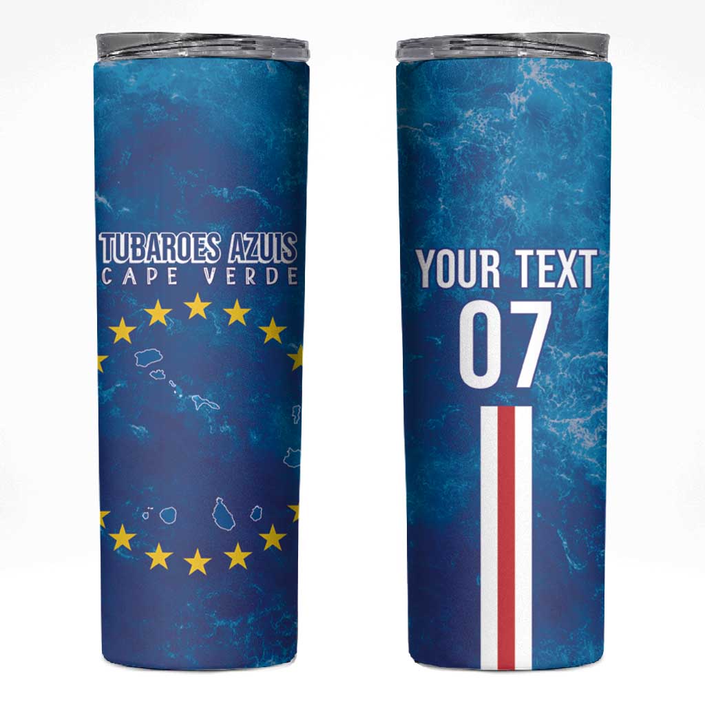 Cape Verde Tubaroes Azuis Skinny Tumbler Break The Waves - African Pride