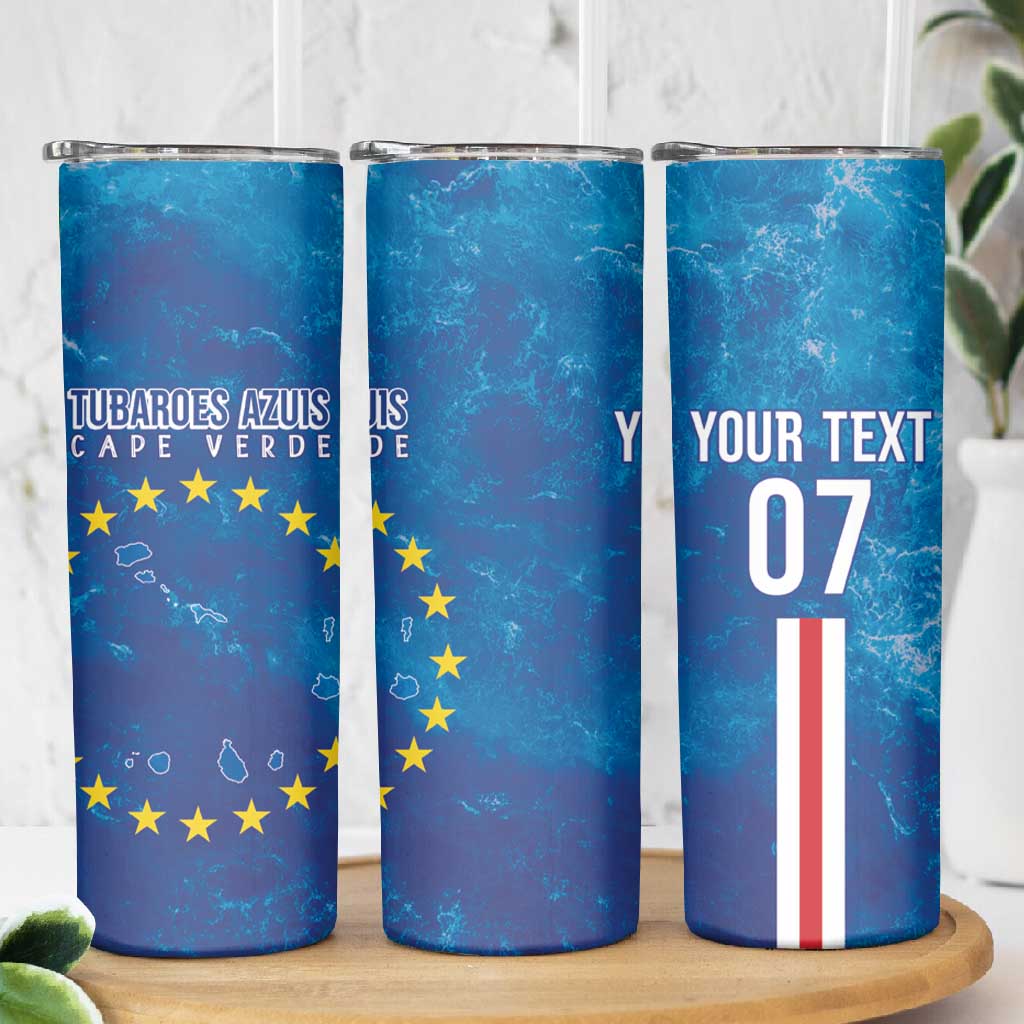 Cape Verde Tubaroes Azuis Skinny Tumbler Break The Waves - African Pride