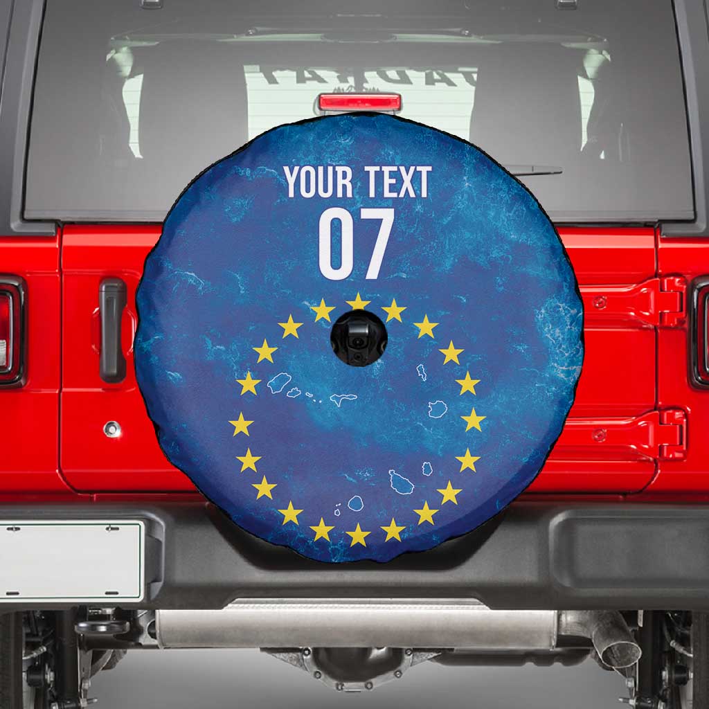 Cape Verde Tubaroes Azuis Custom Spare Tire Cover Break The Waves - African Pride