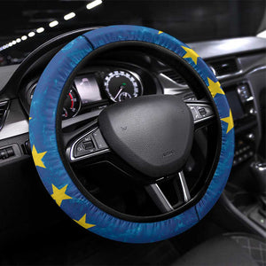 Cape Verde Tubaroes Azuis Steering Wheel Cover Break The Waves - African Pride
