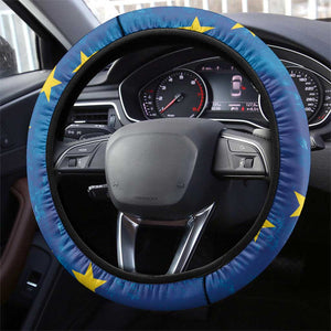 Cape Verde Tubaroes Azuis Steering Wheel Cover Break The Waves - African Pride
