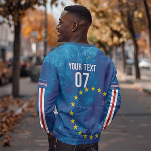 Cape Verde Tubaroes Azuis Custom Sweatshirt Break The Waves - African Pride