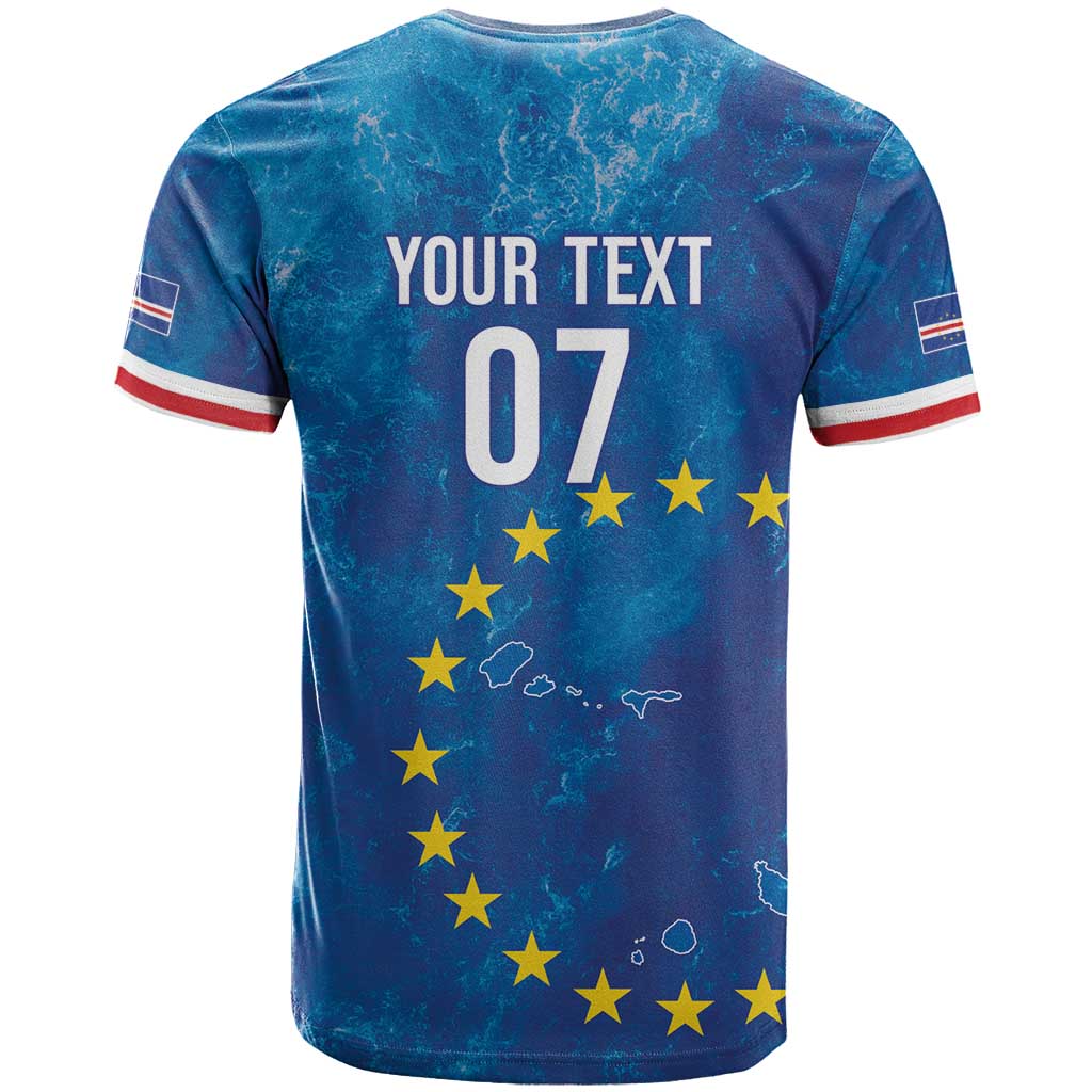 Cape Verde Tubaroes Azuis Custom T shirt Break The Waves - African Pride