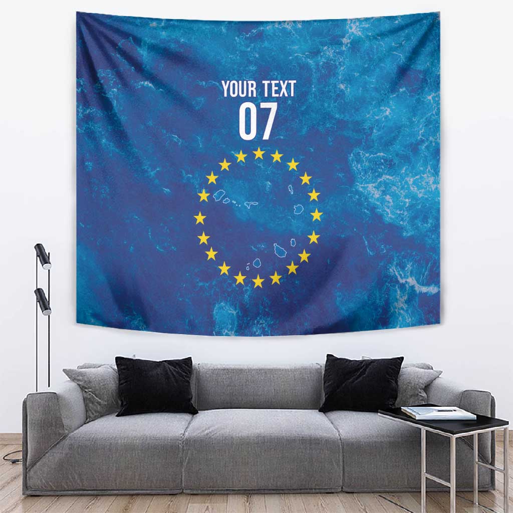 Cape Verde Tubaroes Azuis Custom Tapestry Break The Waves - African Pride
