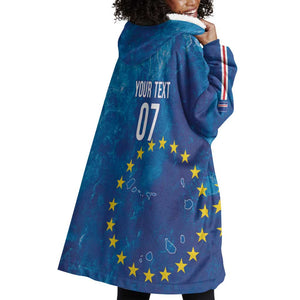 Cape Verde Tubaroes Azuis Custom Wearable Blanket Hoodie Break The Waves - African Pride