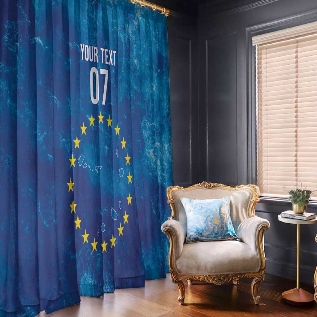 Cape Verde Tubaroes Azuis Custom Window Curtain Break The Waves - African Pride