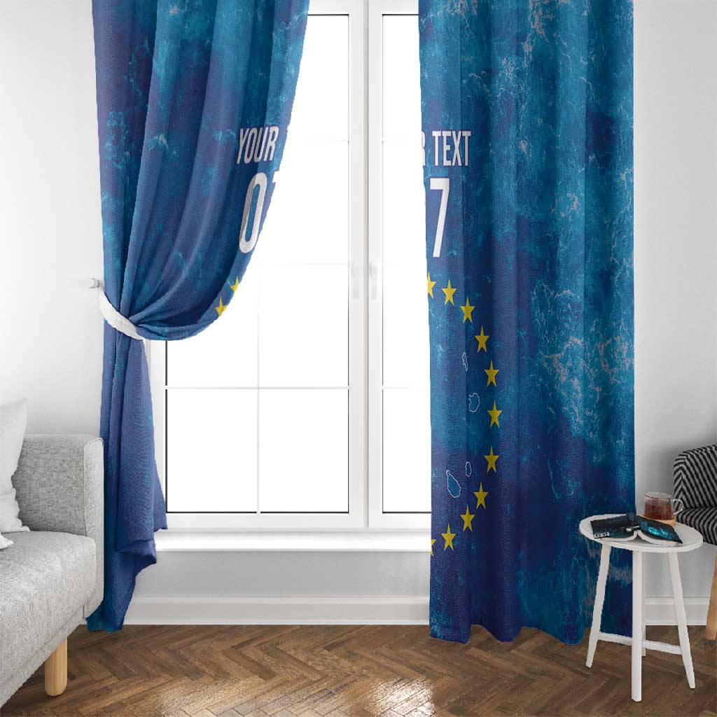Cape Verde Tubaroes Azuis Custom Window Curtain Break The Waves - African Pride