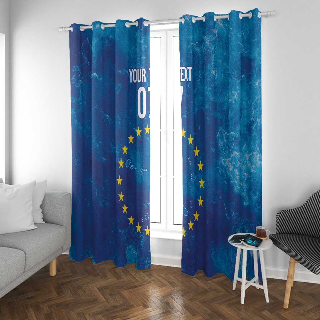 Cape Verde Tubaroes Azuis Custom Window Curtain Break The Waves - African Pride