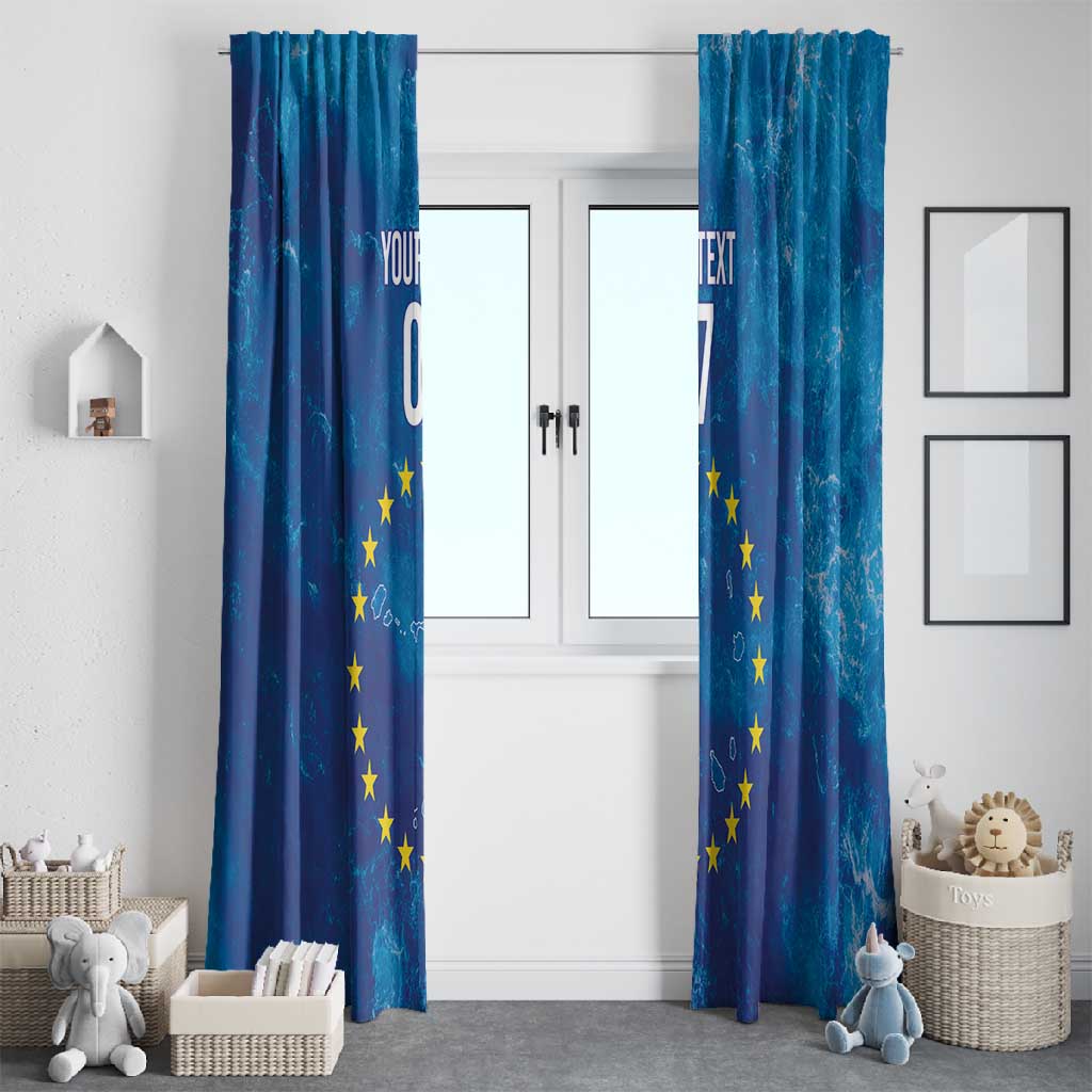 Cape Verde Tubaroes Azuis Custom Window Curtain Break The Waves - African Pride