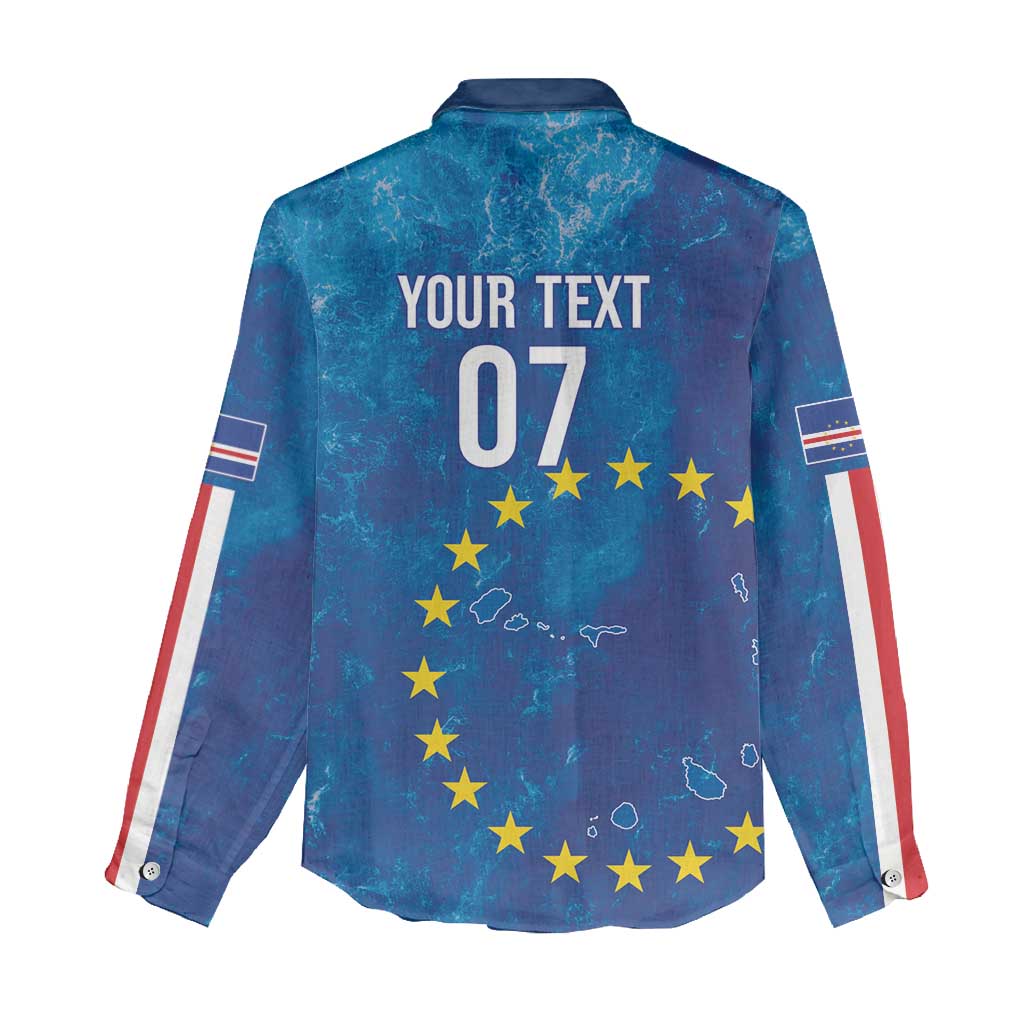 Cape Verde Tubaroes Azuis Custom Women Casual Shirt Break The Waves - African Pride