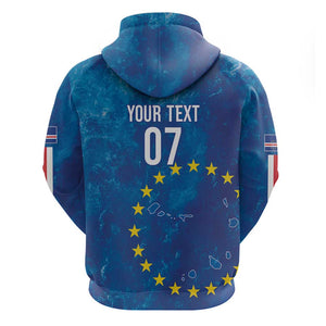 Cape Verde Tubaroes Azuis Custom Zip Hoodie Break The Waves - African Pride