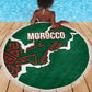 Morocco Football Beach Blanket Grunge Motifs