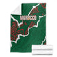 Morocco Football Blanket Grunge Motifs