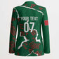 Morocco Football Custom Blazer Grunge Motifs