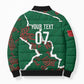 Morocco Football Custom Bomber Puffer Jacket Grunge Motifs