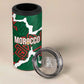 Morocco Football Custom 4 in 1 Can Cooler Tumbler Grunge Motifs